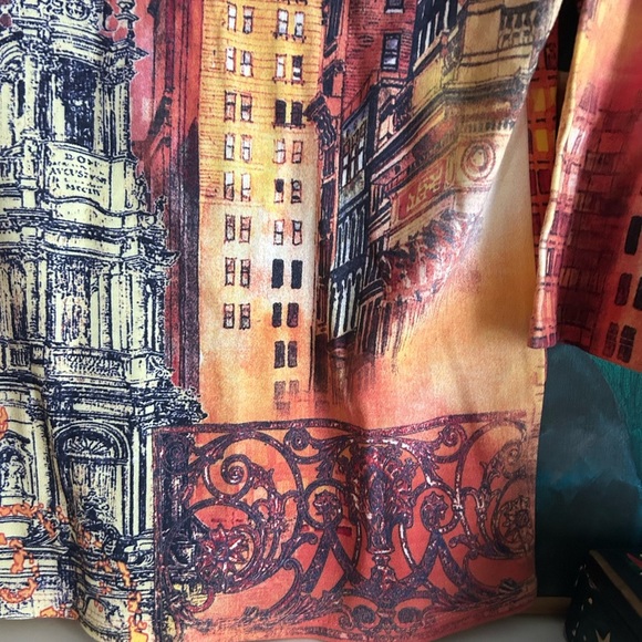 Alia Y2K Colorful Cityscape Short Sleeve Tee M - Picture 3 of 14